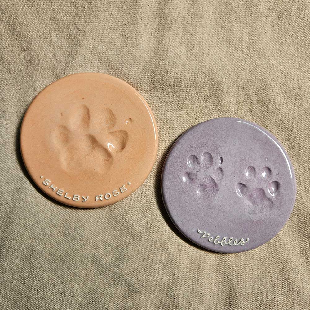 Clay Paw Print Glazing and Customization