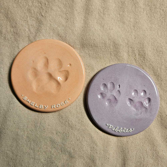 Clay Paw Print Glazing and Customization