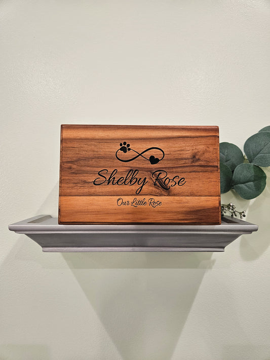 Engraving on Wood Urn